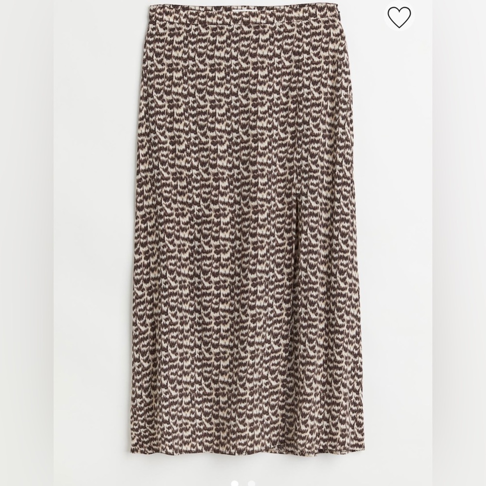 H&M high waisted viscose midi skirt